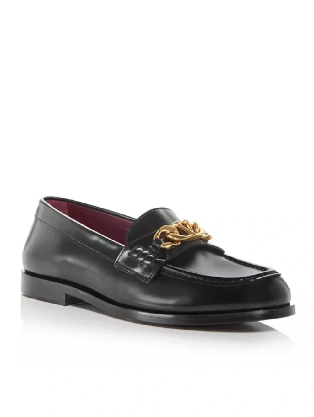 Valentino Garavani VLogo Chain Loafers in Black/Gold Size 42 NEW +DustBag $1,150
